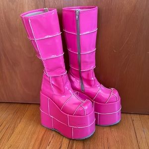 Demonia Barbie Pink Platform Boots